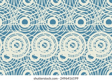 Abstract Ethnic ikat art. circle Seamless pattern in tribal, folk embroidery, and Mexican style. Aztec circle geometric art ornament print. Circle design for fashion, fabric, cover, wrapping carp