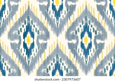 Abstract Ethnic ikat art. Hand drawn Seamless pattern in tribal, folk embroidery, and Mexican style. Aztec geometric art ornament print. Design carpet, and cover.wallpaper, wrapping, fabric, clothing