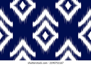 Abstract ethnic ikat art. Seamless pattern in tribal. Aztec geometric ornament print. Design for background, wallpaper, illustration, fabric, clothing, carpet, textile, batik, embroidery.