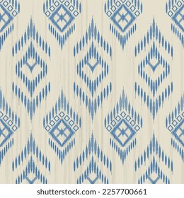 Abstract Ethnic ikat art. Seamless pattern in tribal, folk embroidery, and Mexican style. Aztec geometric art ornament print.Design for carpet, cover.wallpaper, wrapping, fabric, clothing