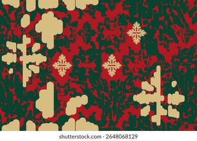 Abstract Ethnic ikat art. Seamless pattern in tribal, folk embroidery, and Mexican style. Aztec geometric art ornament print.Design for carpet, cover.wallpaper, wrapping, fabric, clothing