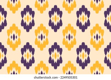 Abstract ethnic ikat background. Geometric seamless pattern in tribal. Fabric Mexican style. Design for wallpaper, vector illustration, fabric, clothing, carpet, textile, batik, embroidery.