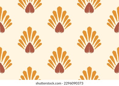 Abstract ethnic ikat background. Ethnic seamless pattern . Fabric Mexican style. Design for wallpaper, vector illustration, fabric, clothing, carpet, textile, batik, embroidery.