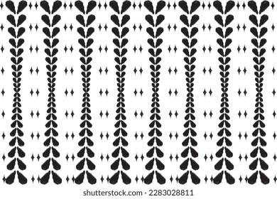 Resumen del arte blanco negro de los ikat étnicos. Patrón sin foco en el estilo tribal, popular y mexicano. Impresión de ornamento de arte geométrico azteca.Diseño de alfombras, tapicería.papel pintado, envoltura, tela, ropa