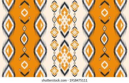 Resumen del origen étnico de los ikat chevron patrón. 
,alfombra,papel pintado,ropa,envoltura,Batik,tela,Ilustración vectorial.estilo bordado.
