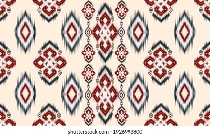 Abstract ethnic ikat chevron pattern background. 
,carpet,wallpaper,clothing,wrapping,Batik,fabric,Vector illustration.embroidery style.