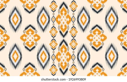 Resumen del origen étnico de los ikat chevron patrón. 
,alfombra,papel pintado,ropa,envoltura,Batik,tela,Ilustración vectorial.estilo bordado.
