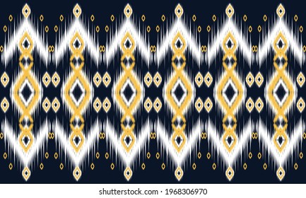 Abstract ethnic ikat chevron pattern background. ,carpet,wallpaper,clothing,wrapping,Batik,fabric,Vector illustration.embroidery style.