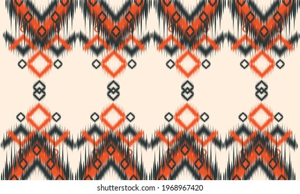 Abstract ethnic ikat chevron pattern background. ,carpet,wallpaper,clothing,wrapping,Batik,fabric,Vector illustration.embroidery style.
