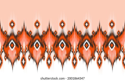 Resumen del origen étnico de los ikat chevron patrón. ,alfombra,papel pintado,ropa,envoltura,Batik,tela,Ilustración vectorial.estilo bordado.