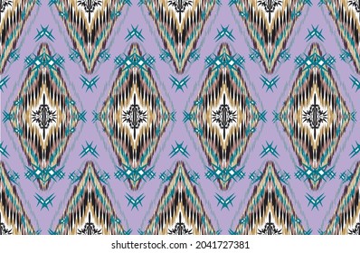 Abstract ethnic ikat chevron pattern background Traditional pattern on the fabric in Indonesia and other Asian countries