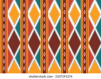 Abstract ethnic ikat chevron pattern background. ,carpet,wallpaper,clothing,wrapping,Batik,fabric,Vector illustration.embroidery style.