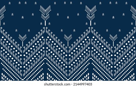 Abstract ethnic ikat chevron pattern background. 
,carpet,wallpaper,clothing,wrapping,Batik,fabric,Vector illustration.embroidery style.

