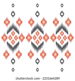 Resumen del origen étnico de los ikat chevron patrón. ,alfombra,papel pintado,ropa,envoltura,Batik,tela,ilustración vectorial.estilo bordado