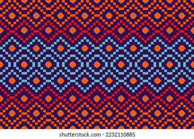 Abstract ethnic ikat chevron pattern background. ,carpet,wallpaper,clothing,wrapping,Batik,fabric,Vector illustration.embroidery style.