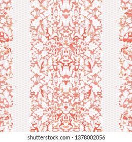 Abstract ethnic ikat floral  pattern background on striped  Traditional pattern on the fabric in Indonesia and other Asian countries - Vector