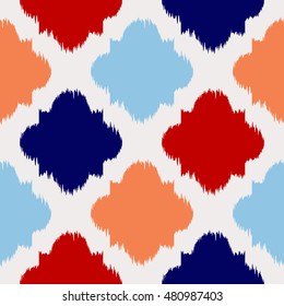 Abstract ethnic ikat pattern background Traditional pattern on the fabric in Indonesia and other Asian countries