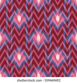 Abstract ethnic ikat pattern background Traditional pattern on the fabric in Indonesia and other Asian countries