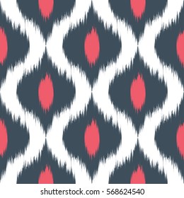 Abstract ethnic ikat pattern background Traditional pattern on the fabric in Indonesia and other Asian countries