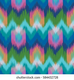 Abstract ethnic ikat pattern background Traditional pattern on the fabric in Indonesia and other Asian countries
