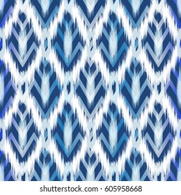 Abstract ethnic ikat pattern background Traditional pattern on the fabric in Indonesia and other Asian countries