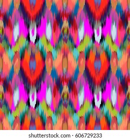 Abstract ethnic ikat pattern background Traditional pattern on the fabric in Indonesia and other Asian countries