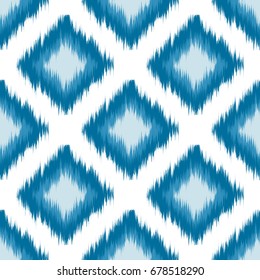 Abstract ethnic ikat pattern background Traditional pattern on the fabric in Indonesia and other Asian countries