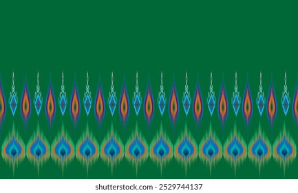 Abstract ethnic ikat pattern. Striped seamless in tribal. Aztec style. Design for background, wallpaper, vector illustration, fabric, clothing, batik, carpet, embroidery.