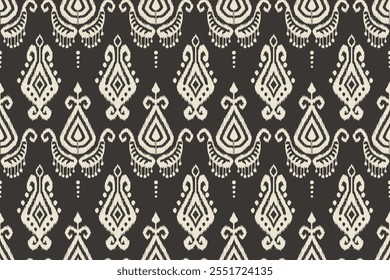 Abstractas patrón étnico ikat tradicional Diseño para el fondo, alfombra, Fondo de pantalla, ropa, envoltura, Batik, tela, Ilustración vectorial. estilo de bordado.