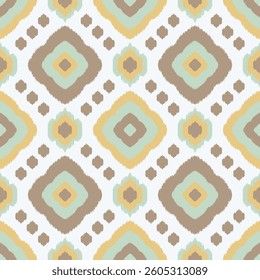 Abstract ethnic ikat pattern traditional, embroidery style. Design for background, carpet, wallpaper, clothing, wrapping, Batik, fabric, Vector illustration and curtain.