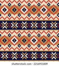 Abstract ethnic Ikat tribal native Indian aztec Navajo seamless repeat vector pattern traditional Design