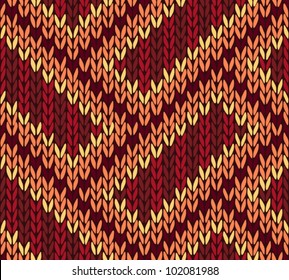 Abstract Ethnic Knitted Seamless Background. Vector illustration