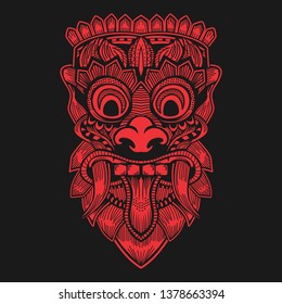 máscara étnica abstracta