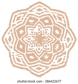 Abstract ethnic motif. Screen print pattern. For invitation, web, textile, wallpaper, wrapping paper. 