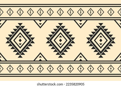 Abstract ethnic native art. Geometric ethnic seamless pattern in tribal. Fabric Indian style. Design for background, wallpaper, illustration, fabric, clothing, carpet, textile, batik, embroidery.
