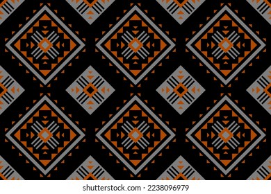 Resumen de arte étnico nativo. Patrón geométrico étnico sin costuras en las tribus. Tela de estilo indio. Diseño para fondo, papel pintado, ilustración, tela, ropa, alfombra, textil, batik, bordado.