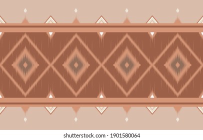 diseño tradicional abstracto de estilo étnico oriental de ikat para fondo, alfombra, papel pintado, ropa, envoltura, batik, tela, ilustración vectorial