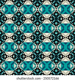 Abstract ethnic oriental seamless pattern. Mosaic colorful geometric background. Repeating  texture. Cloth design, wrapping, wallpaper