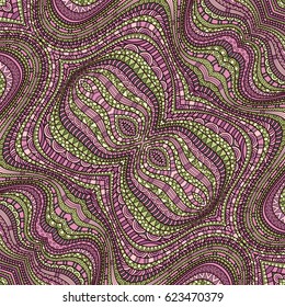 Abstract ethnic ornamental vector background. Seamless pattern