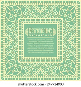 Abstract Ethnic Ornate Background For Design