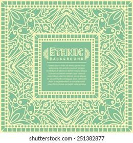Abstract Ethnic Ornate Background For Design