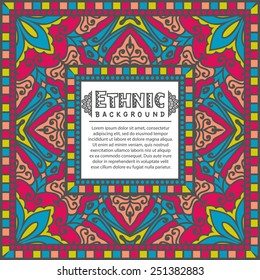 Abstract Ethnic Ornate Background For Design