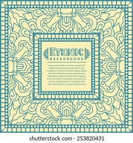 Abstract Ethnic Ornate Background For Design