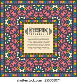 Abstract Ethnic Ornate Background For Design