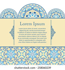 Abstract Ethnic Ornate Background For Design