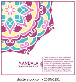 Abstract Ethnic Ornate Background For Design