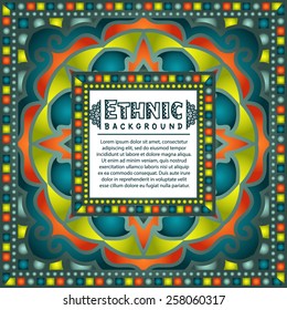 Abstract Ethnic Ornate Background For Design