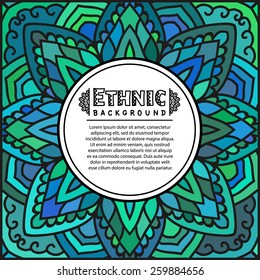 Abstract Ethnic Ornate Background For Design 