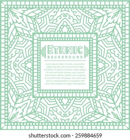 Abstract Ethnic Ornate Background For Design