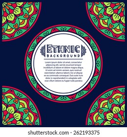 Abstract Ethnic Ornate Background For Design